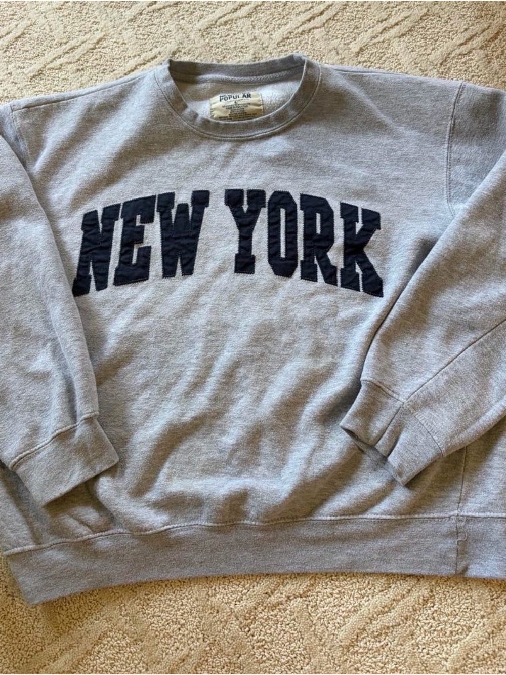 Grey "New York" Crewneck Sweatshirt